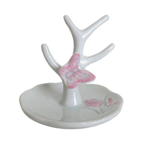 Vintage Butterfly & Branch Jewelry Ring Holder - Dresser Accesory - Engagement B - Picture 1 of 5